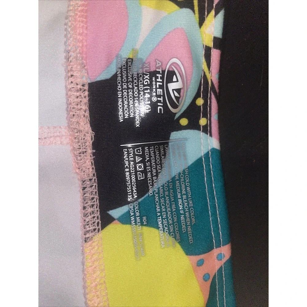 Two Piece Matching Athletic Wear‎ Tropical Flower Size 14/16 Girls